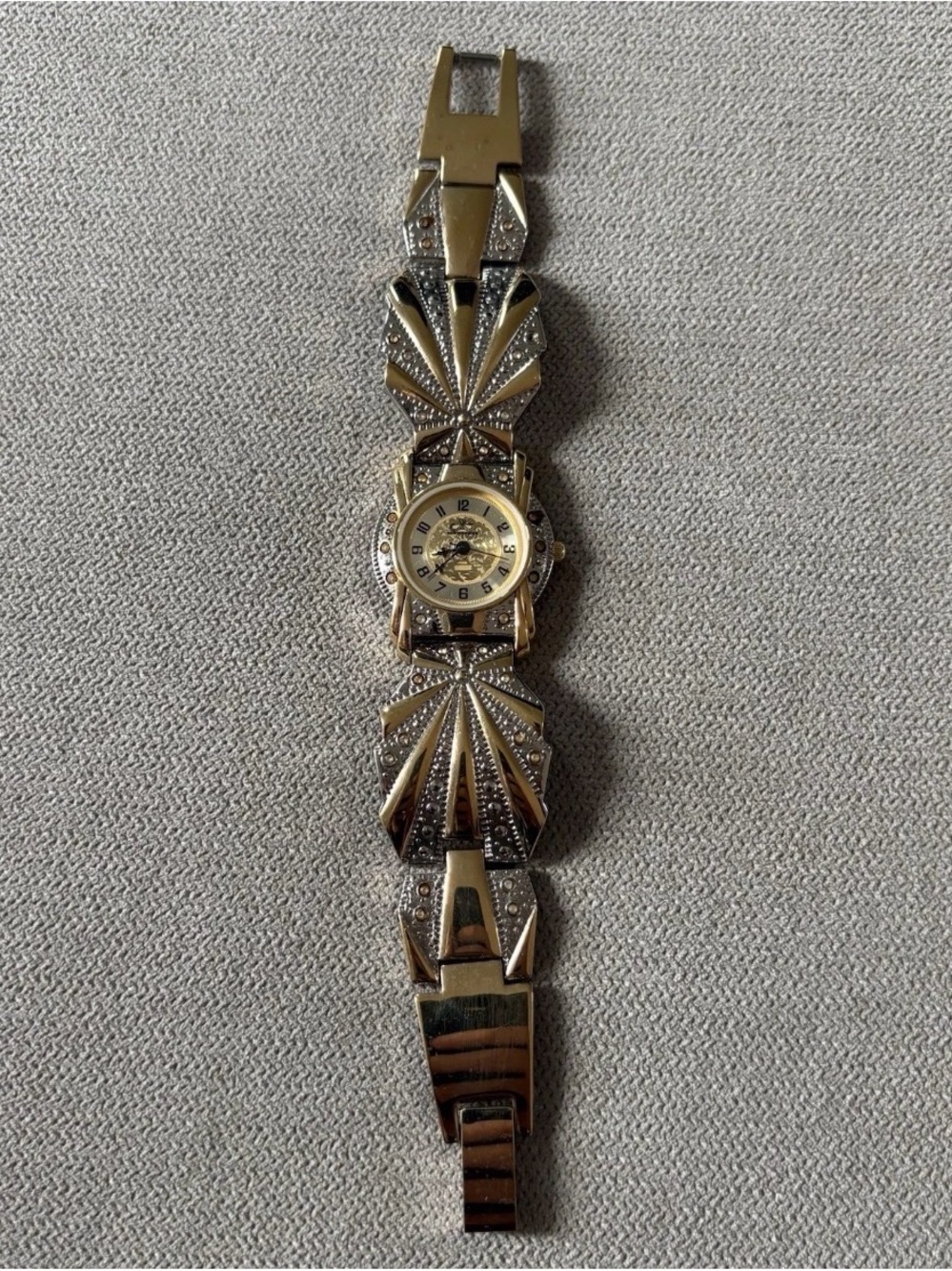 Meister-Anker Two-Tone Stainless Steel Back Watch, Gold Tone No Battery